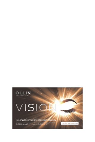 OLLIN PROFESSIONAL VISION НАБОР для окрашивания бровей и ресниц (Светло-коричневый)