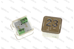 Кнопка (кнопочный модуль) KA302-S-R "23 этаж", квадратная, статическая красная подсветка, Брайль