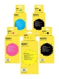 Комплект картриджей T2 IC-CCLI-426_MP для Canon: PGI-425BK/CLI-426, пигментный черный, черный, голубой, пурпурный, желтый