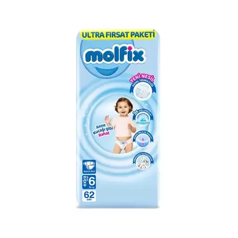 Uşaq bezi \ Подгузники \ Diapers Molfix  62pcs ( extra large 6 -15+kg )