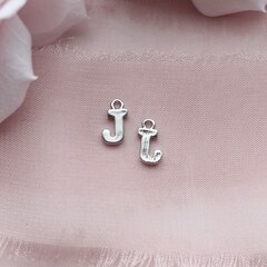 Подвески буквы G, H, I, J, K, L, родий, 8 мм, 1 шт, П759, П760, П761, П762, П763, П764