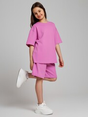 Костюм для девочки Азарт-1 Виотекс РОЗОВЫЙ