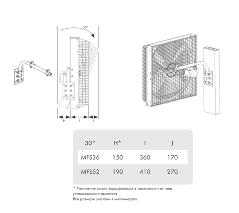 MFS52 | Размеры