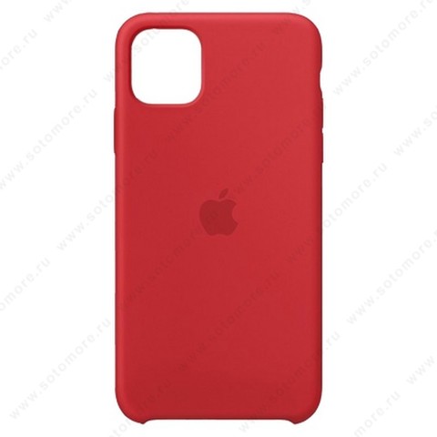 Накладка Silicone Case для Apple iPhone 11 Pro Max красный