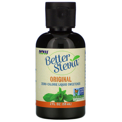 Now Foods, Better Stevia, бескалорийный жидкий подсластитель, оригинальный, 59 мл (2 жидких унции)