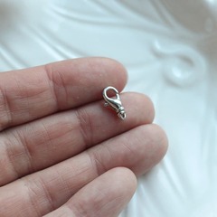 Замок карабин, 12*5 мм, родий З009