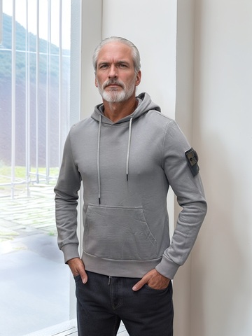 Худи stone island 839066grey