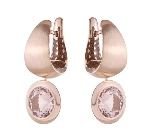 Серьги с Морганитом, Эмаль, E0178-40/4