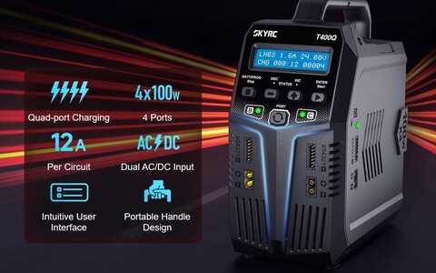 Зарядное устройство SkyRc T400Q 100W x4 12A 1-6S