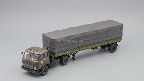 MAZ-504V with semitrailer 9380 (1/2) khaki 1:43 Nash Avtoprom