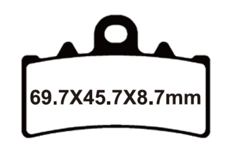 YL-F228 Тормозные колодки дисковые мото YONGLI Organic (FDB2266P)