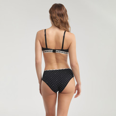 Бюстгальтер с треугольными чашками без косточек DIM 0DD7_Черный набивной