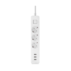 Удлинитель Xiaomi MI (3 розетки+3 USB) EU Белый