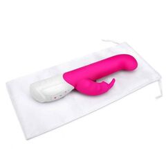 Розовый вибромассажер для G-точки Come hither G-Spot Rabbit - 24,5 см. - 