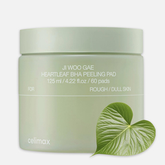 CELIMAX Heartleaf BHA peeling pad Пэды-тонер отшелушивающие с салициловой кислотой, 60шт