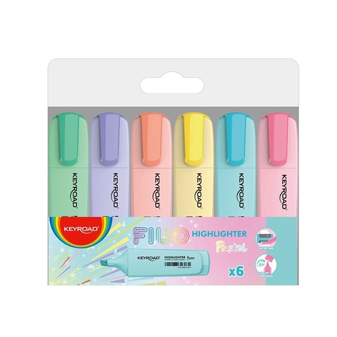 Textmarker dəst pastel rəng 6x  KR972174 Keyroad