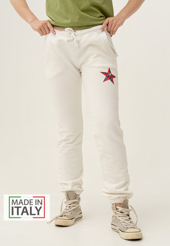 Брюки трикотажные (джоггеры) Bowery NYC "Star" Optic White