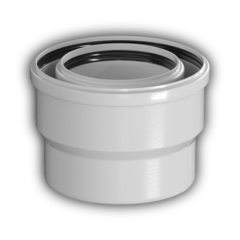 Переход дымохода конденсационный с D100/150 на D110/160