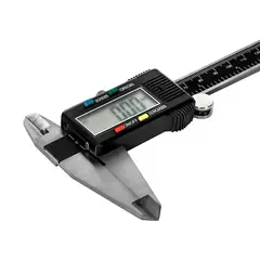 Штангенциркуль КОБАЛЬТ цифровой, ШЦЦ, открытого типа, 200 мм, точность 0,01 мм, глубиномер, направляющая из нерж. стали, кейс (919-883)