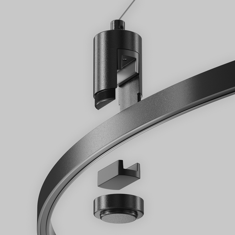 Комплектующие для систем освещения с токоведущими элементами Maytoni Accessories for tracks flarity TRA154SW-BB-R-B