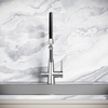 Sancos Nolia SC12003SS Смеситель для кухни с гибким изливом и краном для фильтра, цвет: нержавеющая сталь,чёрный