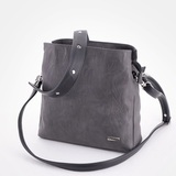 Сумка Саломея 1134 македония серый + черный