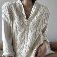 Описание по вязанию жилета спицами "Tulip"