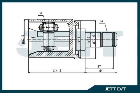 ШРУС внутренний JETT V40-5021
