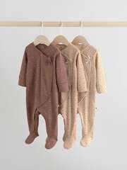 Комбинезон / Cлип для малышей Next F35-903, 3 шт., Коричневый, Бежевый