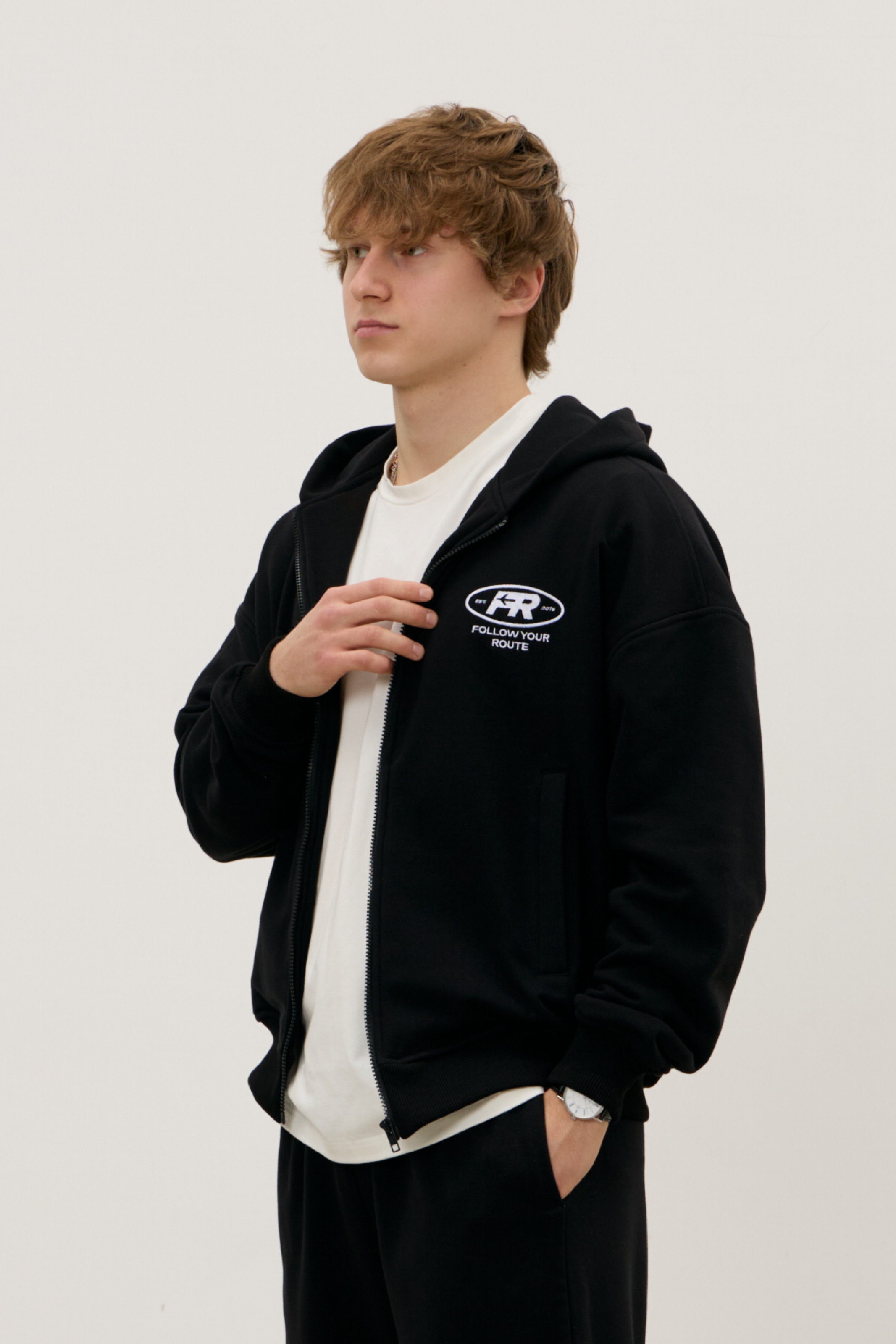 Худи ZIP MAN OVER, черное