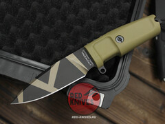 Нож Extrema Ratio Shrapnel OG А+++ V.2026 - песочная рукоять, клинок камо