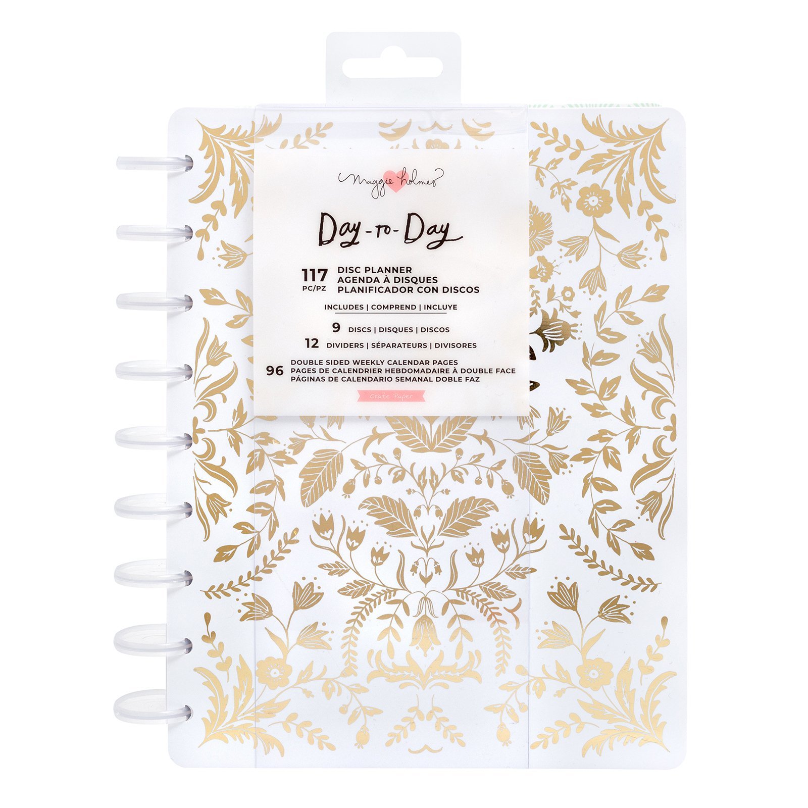 Планер на дисках, не датирован. Maggie Holmes Day-To-Day Undated 12 Month Planner- Golden