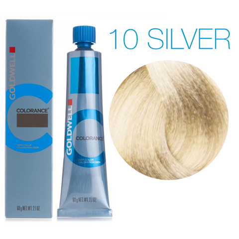 Goldwell Colorance 10 SILVER (кристальный экстра блонд) - тонирующая крем-краска