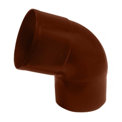 Отвод соединения трубы 67 Мурол, d=80, коричневый