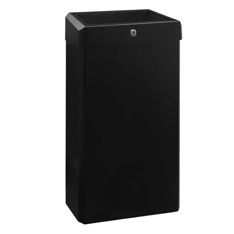 Merida KSC106.R Корзина для мусора с конусным отверстием металлическая "MERIDA STELLA R" (BLACK) 27 л.