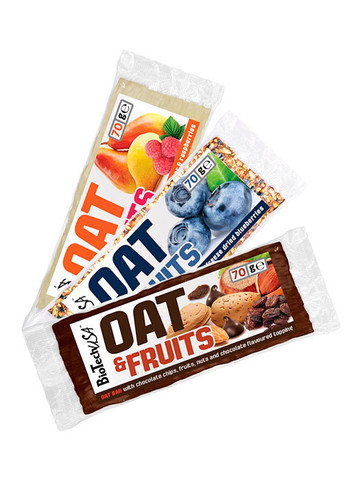 Батончик OAT AND FRUITS, BIOTECH USA / 70 гр черника