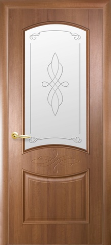 Дверь Донна ДО (золотая ольха, остекленная ПВХ), фабрика Новый Стиль