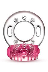 Розовое эрекционное виброкольцо Arouser Vibrating C-Ring - 