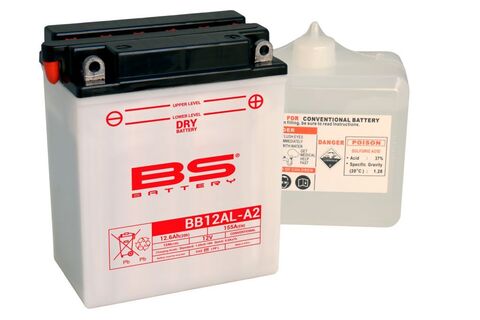 BB12AL-A2 Аккумулятор BS , 12В, 12 Ач 155 A  134x80x160, обратная ( -/+ ), (YB12AL-A2)