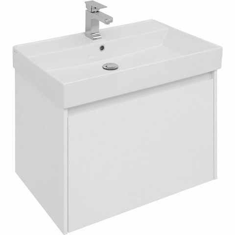 Aquanet 245243 Тумба с раковиной Nova Lite 75 1+1 ящ. цв.бел. глянец (245243)