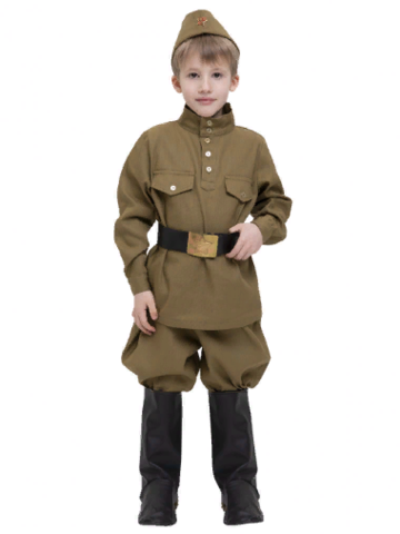 Военная форма детская Солдат с брюками - галифе (диагональ)