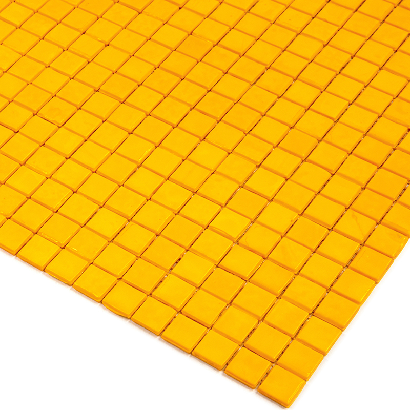 NC818 Мозаика одноцветная чип 15 стекло Alma Mono Color желтый квадрат глянцевый