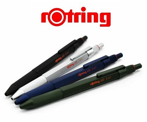 Ручка многофункциональная Rotring 600 Trio Pen, Matte Silver, 0,5 mm (2164109)