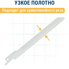 Пилки для сабельной пилы по стали ПРАКТИКА S711EF   BIM, по стали, шаг 1,4 мм, 150 мм, 2 шт