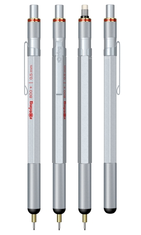 Карандаш механический Rotring 800+ Matte Silver, 0.7 mm  (1900184)