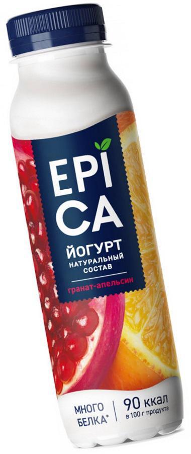 Epica питьевой. Epica йогурт питьевой. Эпика йогурт питьевой без сахара. Йогурт питьевой Эпика 260 г. Питьевой йогурт Epica гранат-апельсин 2.5%, 290 г.