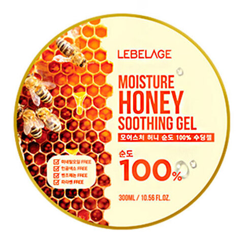 Lebelage Moisture Honey 100% Soothing Gel - Увлажняющий успокаивающий гель для лица и тела с экстрактом мёда