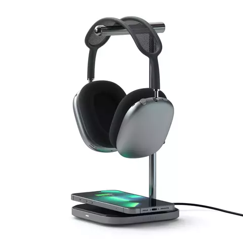 Подставка для наушников Satechi Headphone Stand 2-в-1 с беспроводной зарядкой