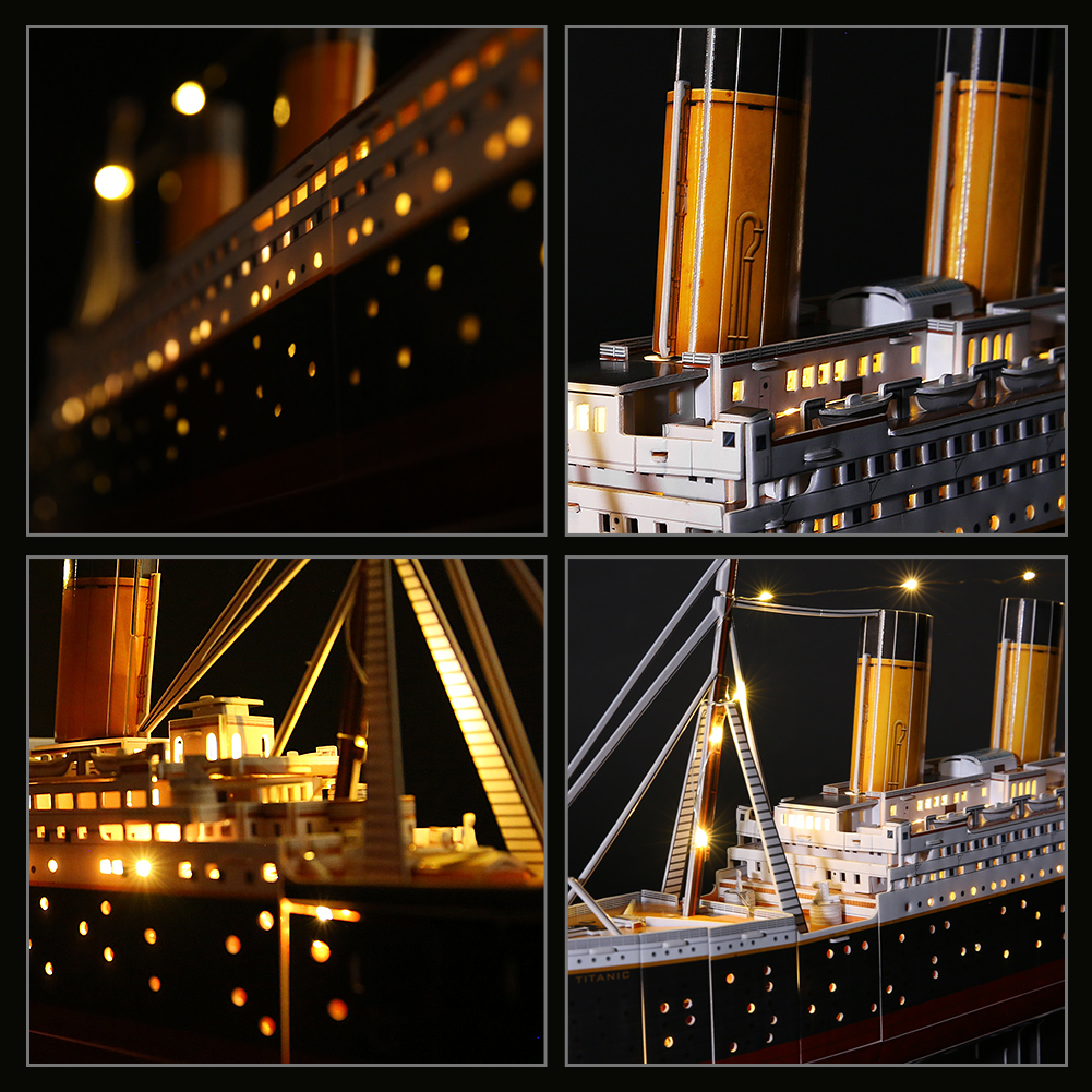 3D Пазл Титаник: купить конструктор головоломка Корабль Titanic с  LED-подсветкой в интернет магазине Toyszone.ru