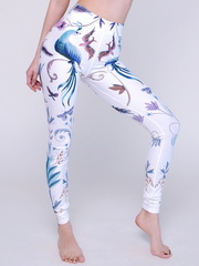 Леггинсы Птицы Белые